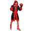 Халат боксерский с капюшоном TWINS FTR-3 M-XL черный-красный 2