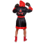 Халат боксерский с капюшоном TWINS FTR-3 M-XL черный-красный 4