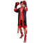 Халат боксерський з капюшоном TWINS FTR-3 M-XL чорний-червоний 6