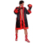 Халат боксерський з капюшоном TWINS FTR-3 M-XL чорний-червоний 7