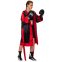 Халат боксерський з капюшоном TWINS FTR-3 M-XL чорний-червоний 9