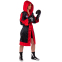 Халат боксерський з капюшоном TWINS FTR-3 M-XL чорний-червоний 10