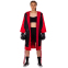 Халат боксерський з капюшоном TWINS FTR-3 M-XL чорний-червоний 12