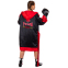 Халат боксерский с капюшоном TWINS FTR-3 M-XL черный-красный 13