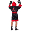 Халат боксерський з капюшоном TWINS FTR-3 M-XL чорний-червоний 14
