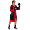 Халат боксерский с капюшоном TWINS FTR-3 M-XL черный-красный 18