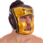 Шлем боксерский с полной защитой кожаный TWINS FHG-TW4GD-BK S-XL золотой-черный 3