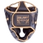 Шлем боксерский с полной защитой Zelart BO-2529 S-XL черный-золотой 2