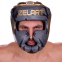 Шлем боксерский с полной защитой Zelart BO-2529 S-XL черный-золотой 3