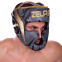 Шлем боксерский с полной защитой Zelart BO-2529 S-XL черный-золотой 4