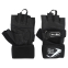 Перчатки для кроссфита и воркаута кожаные HARD TOUCH BC-9526 S-XL черный 14