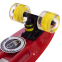 Скейтборд Пенні Penny LED WHEELS FISH SP-Sport SK-405-15 червоний-чорний-жовтий 1