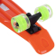 Скейтборд Пенни Penny LED WHEELS FISH SP-Sport SK-405-3 оранжевый-черный-зеленый 2
