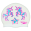 Шапочка для плавания детская SPEEDO JUNIOR SLOGAN PRINT 808386B967 белый-розовый 0