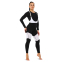 Комбинезон спортивный женский для фитнеса йоги и тренажерного зала V&X Y26-5516 S черный-белый 0