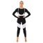 Комбінезон спортивний жіночий для фітнесу йоги та тренажерного залу V&X Y26-5516 S чорний-білий 1