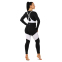Комбінезон спортивний жіночий для фітнесу йоги та тренажерного залу V&X Y26-5516 S чорний-білий 3