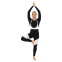 Комбинезон спортивный женский для фитнеса йоги и тренажерного зала V&X Y26-5516 S черный-белый 13