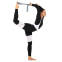 Комбінезон спортивний жіночий для фітнесу йоги та тренажерного залу V&X Y26-5516 S чорний-білий 14