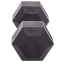 Гантель цельная шестигранная Zelart TA-2679-22_5 1шт 22,5кг черный 1
