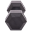 Гантель цельная шестигранная Zelart TA-2679-27_5 1шт 27,5кг черный 1