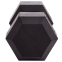 Гантель цільна шестигранна Zelart TA-2679-50 1шт 50кг чорний 1