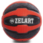 М'яч медичний медбол Zelart Medicine Ball FI-0898-5 5кг чорний-червоний 0