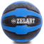 М'яч медичний медбол Zelart Medicine Ball FI-0898-8 8кг чорний-блакитний 0