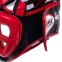 Шлем боксерский с полной защитой кожаный TWINS HGL3-2T M-XL черный-красный 4