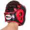 Шлем боксерский с полной защитой кожаный TWINS HGL3-2T M-XL черный-красный 8