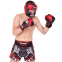 Шлем боксерский с полной защитой кожаный TWINS HGL3-2T M-XL черный-красный 10