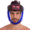 Шлем боксерский открытый кожаный TWINS HGL8-2T M-XL синий-черный 4