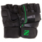 Перчатки для смешанных единоборств MMA Zelart VL-3089 S-XL черный-салатовый 5
