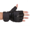 Перчатки для смешанных единоборств MMA кожаные Zelart VL-3098 S-XL черный 0