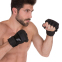 Перчатки для смешанных единоборств MMA кожаные Zelart VL-3098 S-XL черный 3