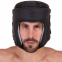 Шлем боксерский открытый с усиленной защитой макушки кожаный Zelart VL-3322 S-XL черный 6