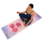 Коврик для йоги Замшевый Record FI-5662-26 размер 183x61x0,3см с Цветочным принтом розовый 7