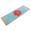 Килимок для йоги Замшевий Record FI-5662-31 розмір 183x61x0,3см з принтом Квітка Сакури блакитний-червоний 5