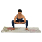Коврик для йоги Замшевый Record FI-5662-32 размер 183x61x0,3см с Цветочным принтом бежевый-салатовый 9
