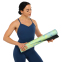 Коврик для йоги Замшевый Record FI-5662-34 размер 183x61x0,3см с принтом Белый Лотос зеленый 10