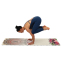 Коврик для йоги Льняной (Yoga mat) Record FI-7156-3 размер 183x61x0,3см принт Спокойствие Лотоса бежевый 8