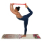 Килимок для йоги Льняний (Yoga mat) Record FI-7156-3 розмір 183x61x0,3см принт Спокій Лотоса бежевий 9