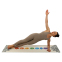 Коврик для йоги Льняной (Yoga mat) Record FI-7157-1 размер 183x61x0,3см принт мандала Чакры бежевый 8