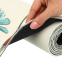 Коврик для йоги Льняной (Yoga mat) Record FI-7157-2 размер 183x61x0,3см с Цветочным принтом бежевый 2