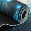 Килимок для йоги Льняний (Yoga mat) Record FI-7157-3 розмір 183x61x0,3см принт Зимородки і Лотос синій 0