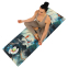 Коврик для йоги Льняной (Yoga mat) Record FI-7157-3 размер 183x61x0,3см принт Зимородки и Лотос синий 7