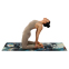 Коврик для йоги Льняной (Yoga mat) Record FI-7157-3 размер 183x61x0,3см принт Зимородки и Лотос синий 8