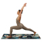 Коврик для йоги Льняной (Yoga mat) Record FI-7157-3 размер 183x61x0,3см принт Зимородки и Лотос синий 9