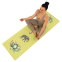 Коврик для йоги Льняной (Yoga mat) Record FI-7157-6 размер 183x61x0,3см принт Слон и Лотос бежевый 7