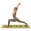 Коврик для йоги Льняной (Yoga mat) Record FI-7157-6 размер 183x61x0,3см принт Слон и Лотос бежевый 8